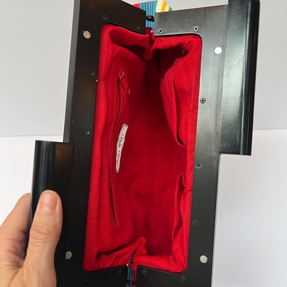 Vintage Striped Nine West Clutch Purse / Bag, Multicolour - Picture 7 of 7